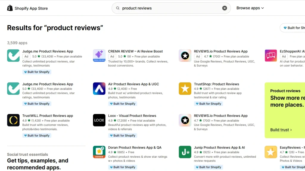 Search for product reviews on the Shopify app store Search for product reviews on the Shopify app store