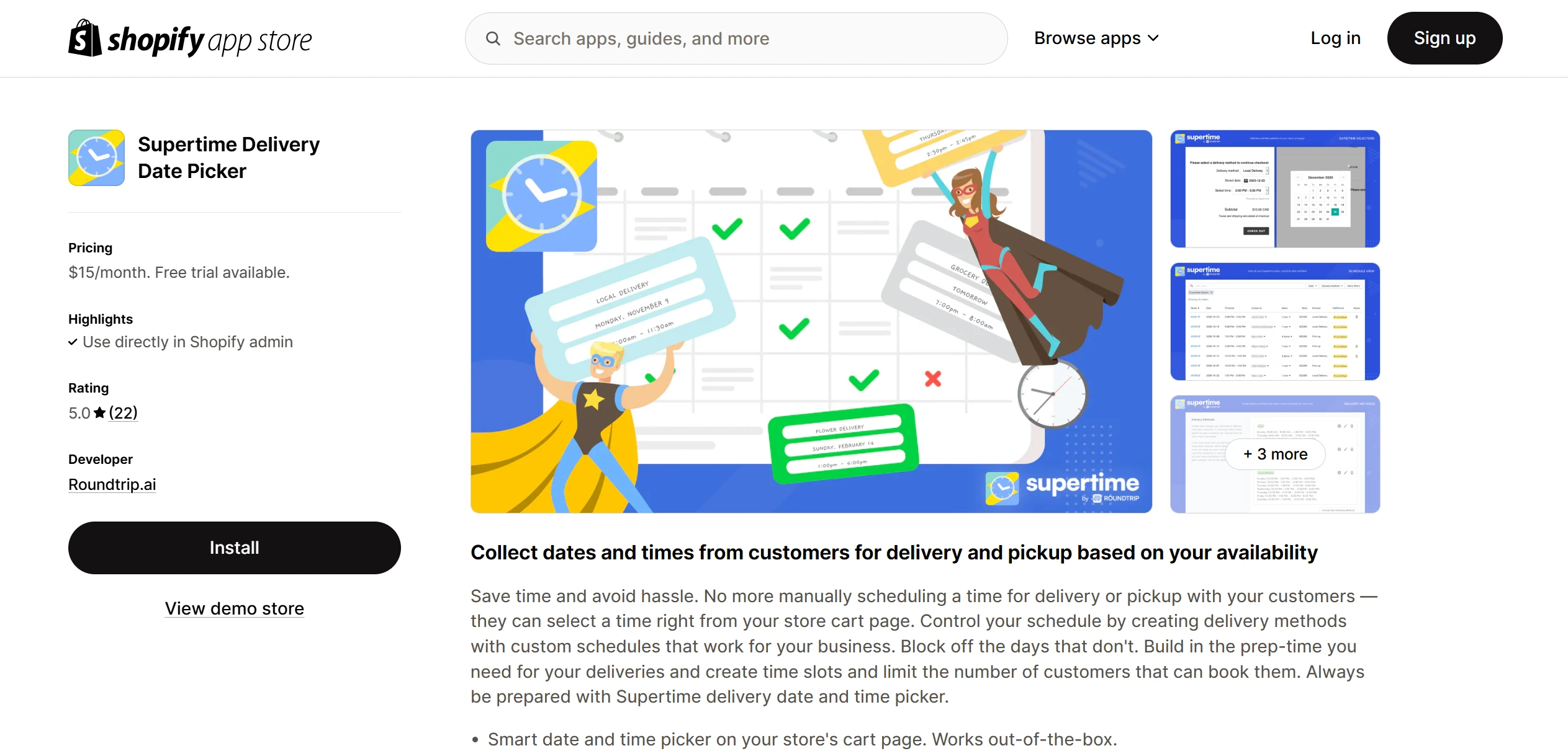 Supertime Delivery Date Picker
