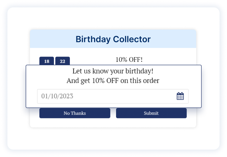 Give special discounts on customer’s birthday