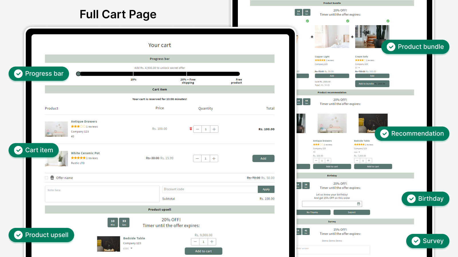 full cart page