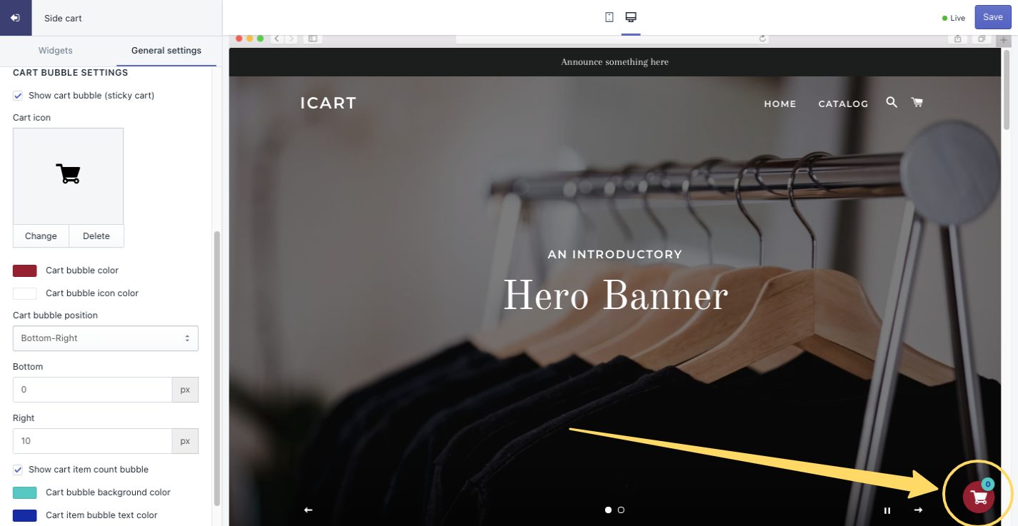 cart-bubble-Icon-setting-icart