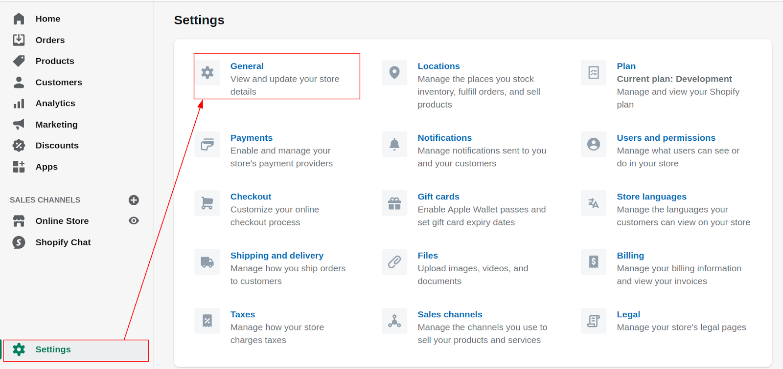 shopify change home page