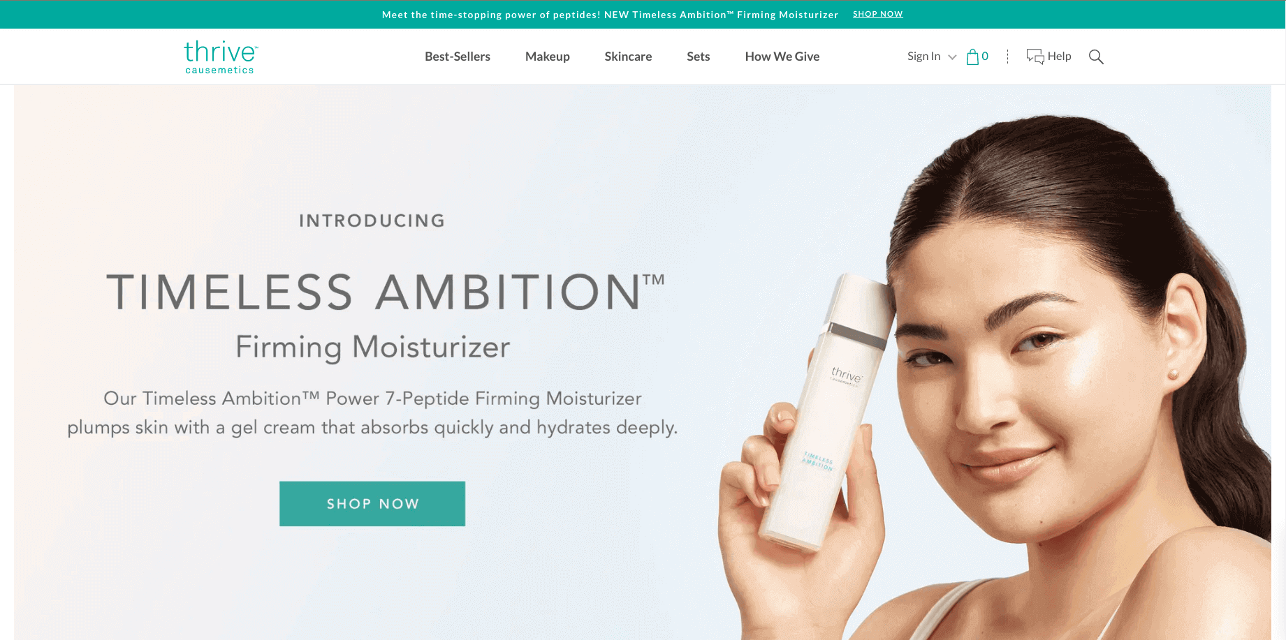 thrive causemetics shopify store