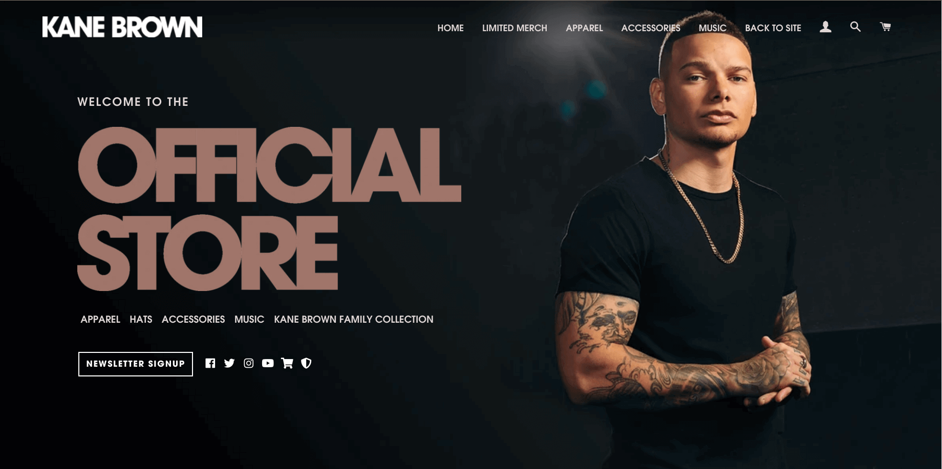 kane brown shopify store