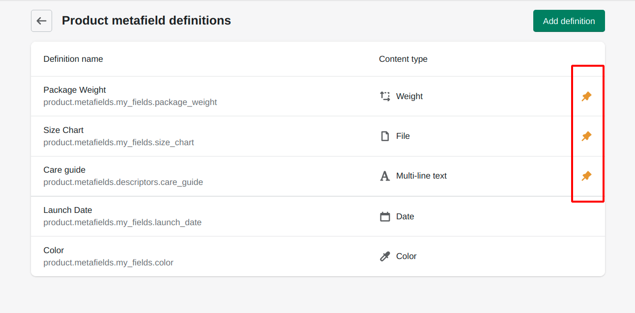 how many Shopify metafields are there