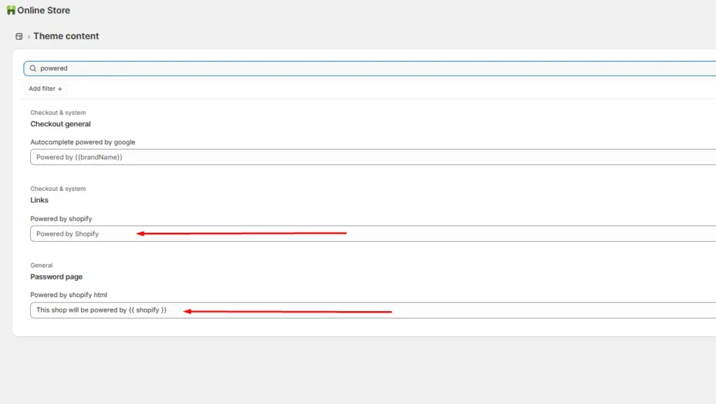 Powered by Shopify fields Powered by Shopify fields
