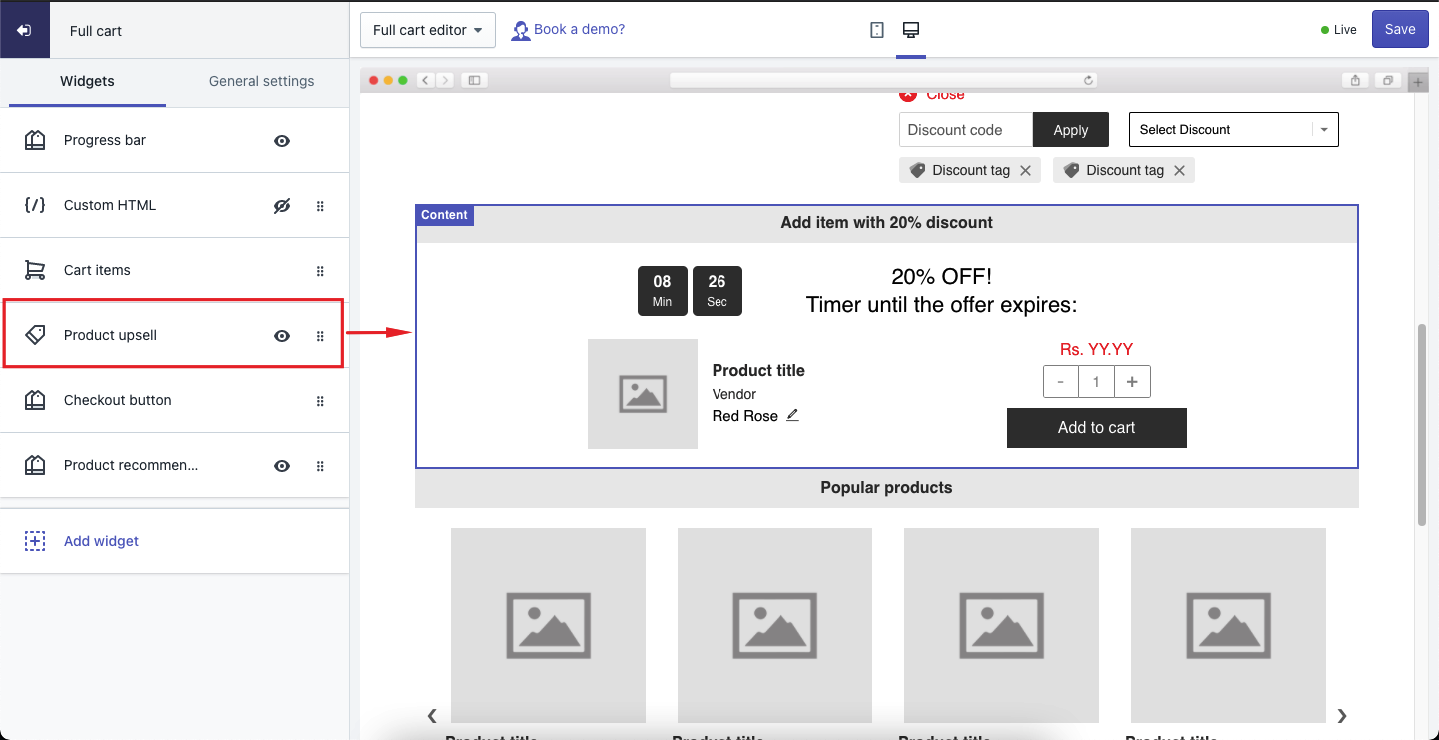 Product Upsell - Fullcart
