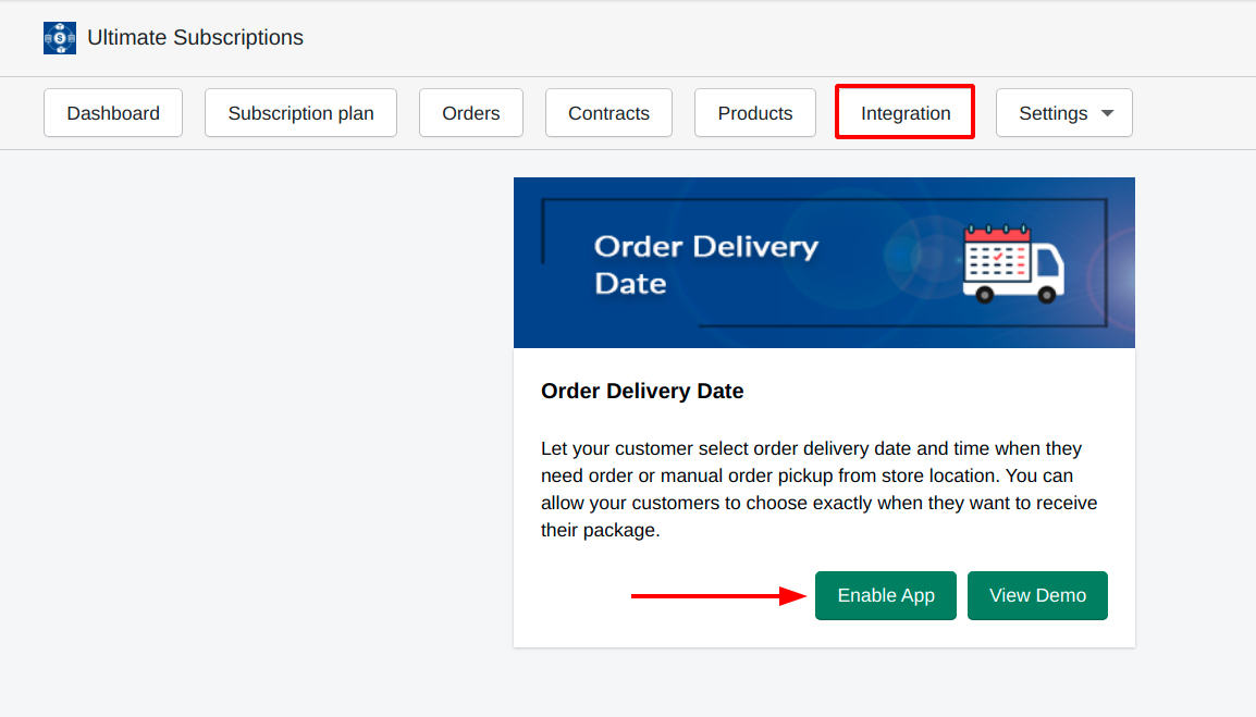 enable Order Delivery Date