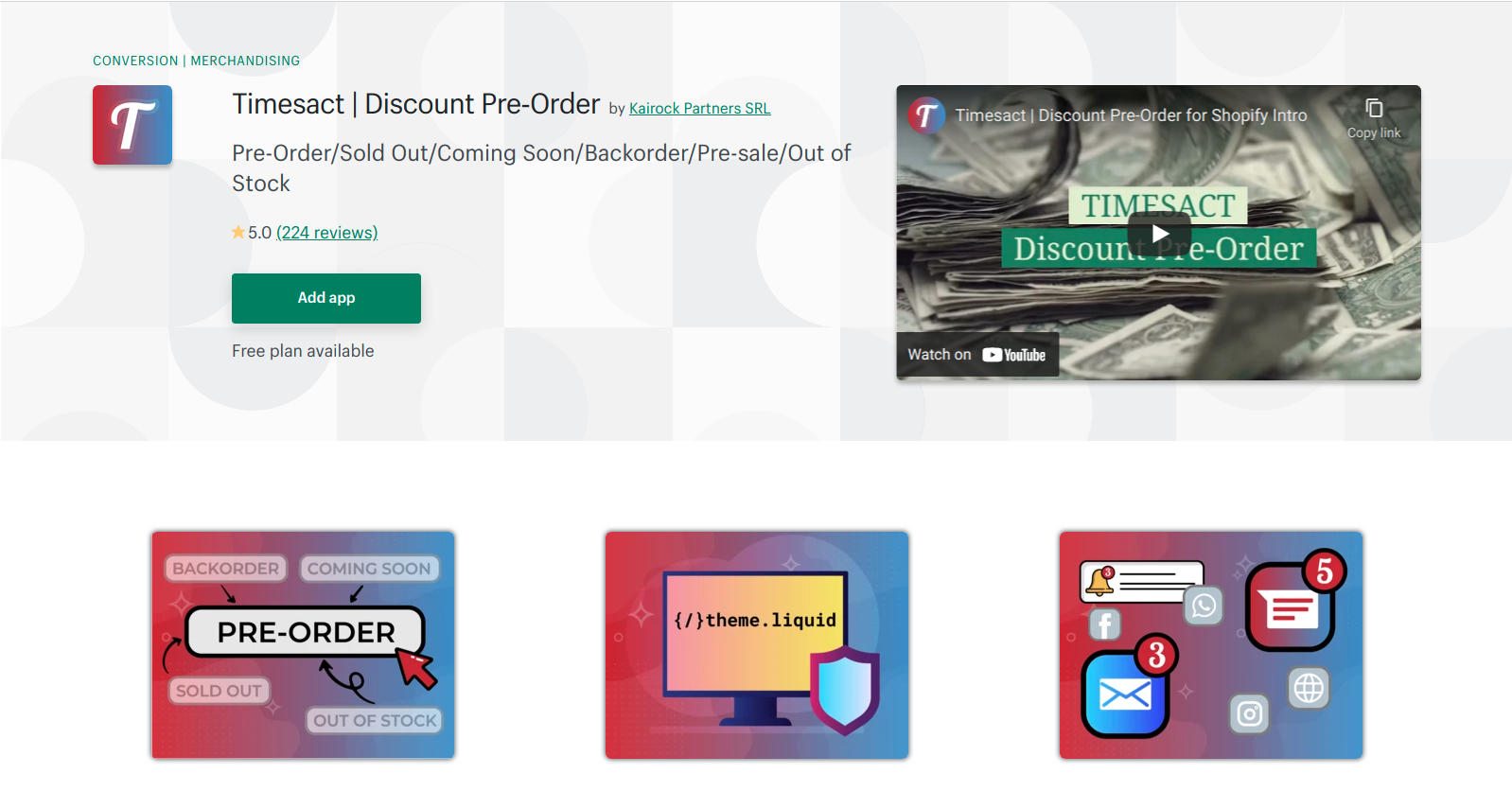 timesact-discount-pre-order-app