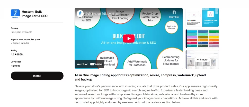 Hextom: Bulk Image Edit & SEO