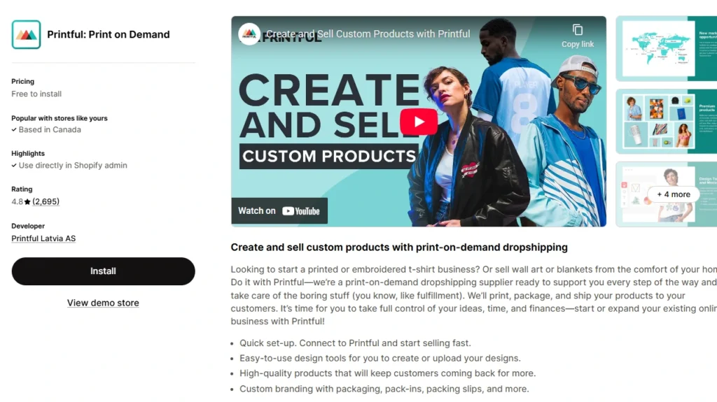 Printful: the Shopify app for dropshipping Printful: the Shopify app for dropshipping