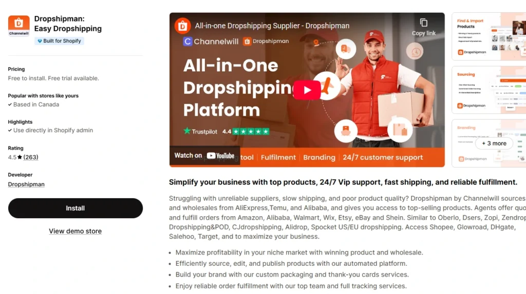 Dropshipman, dropshipping Shopify app Dropshipman, dropshipping Shopify app