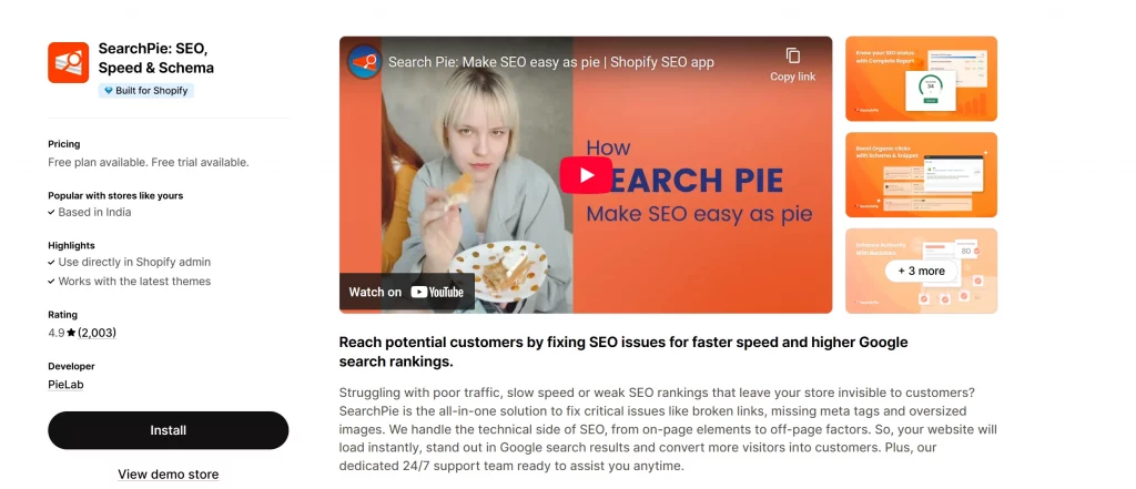 SearchPie SearchPie: SEO, Speed & Schema