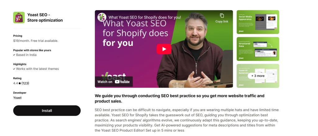 Yoast SEO ‑ Store optimization