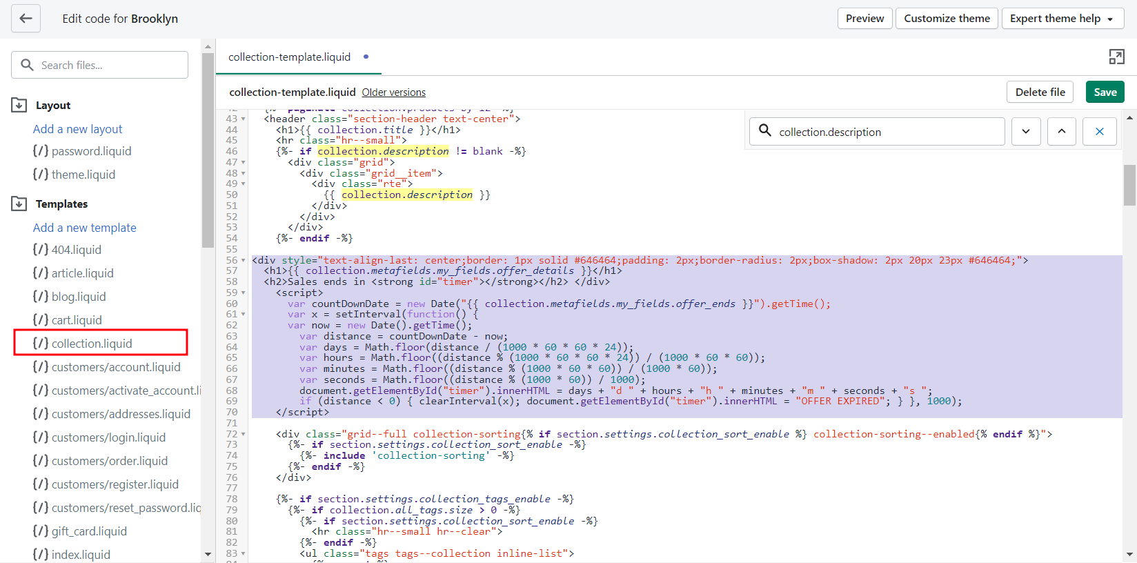 add-liquid-code-to-collection-tempate-file