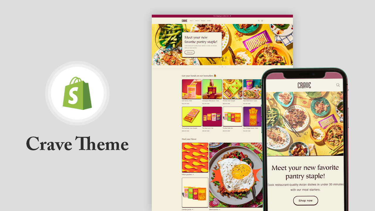 Shopify Crave Theme: Best Shopify 2.0 Theme for Food and Beverages