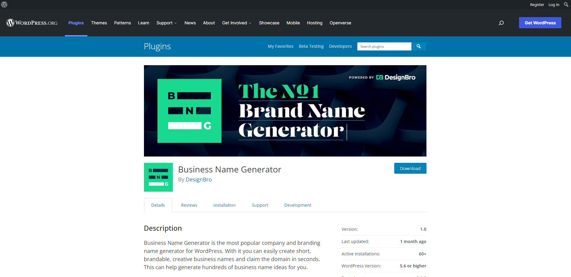 Business Name Generator WordPress Plugin