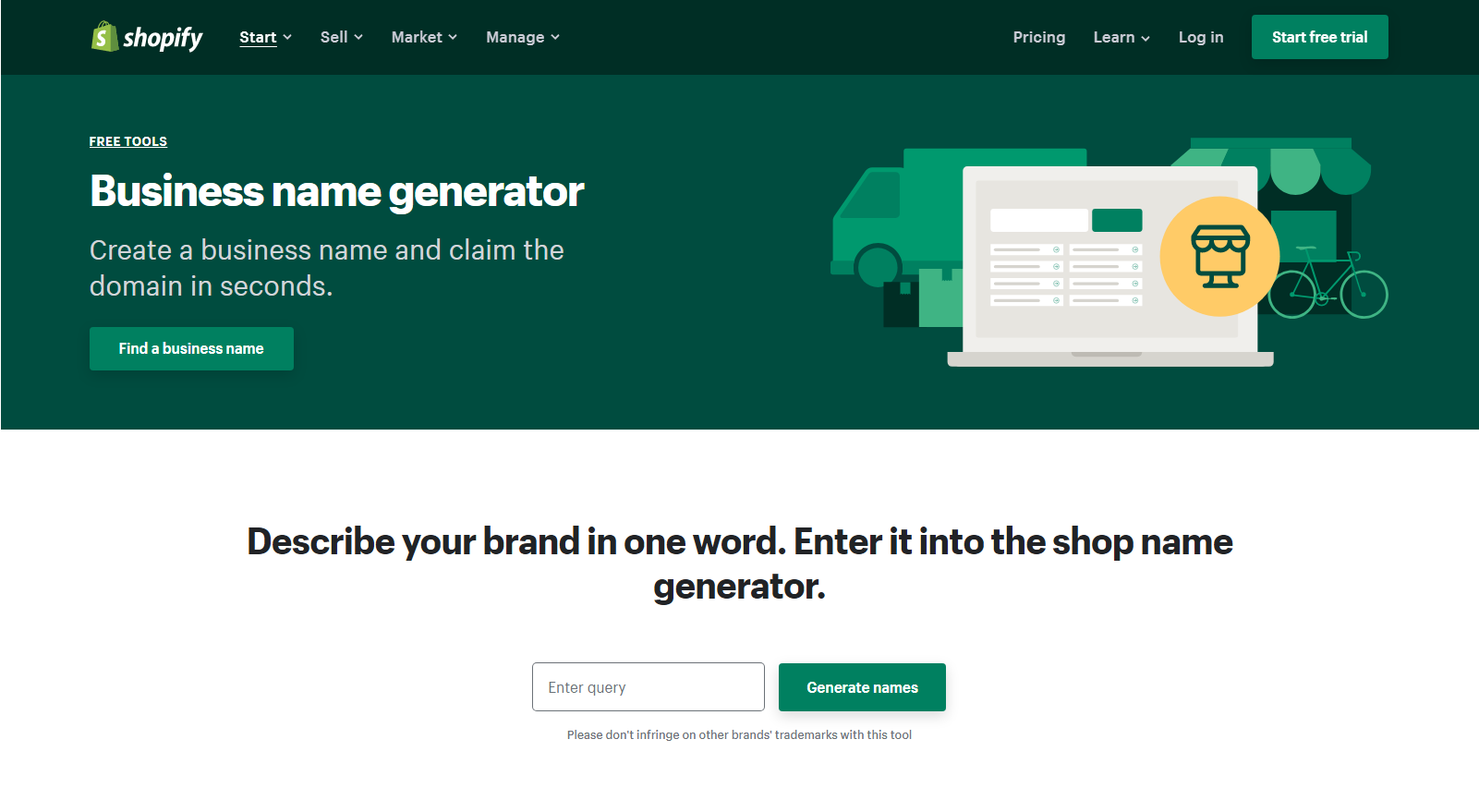 Shopify Business Name Generator