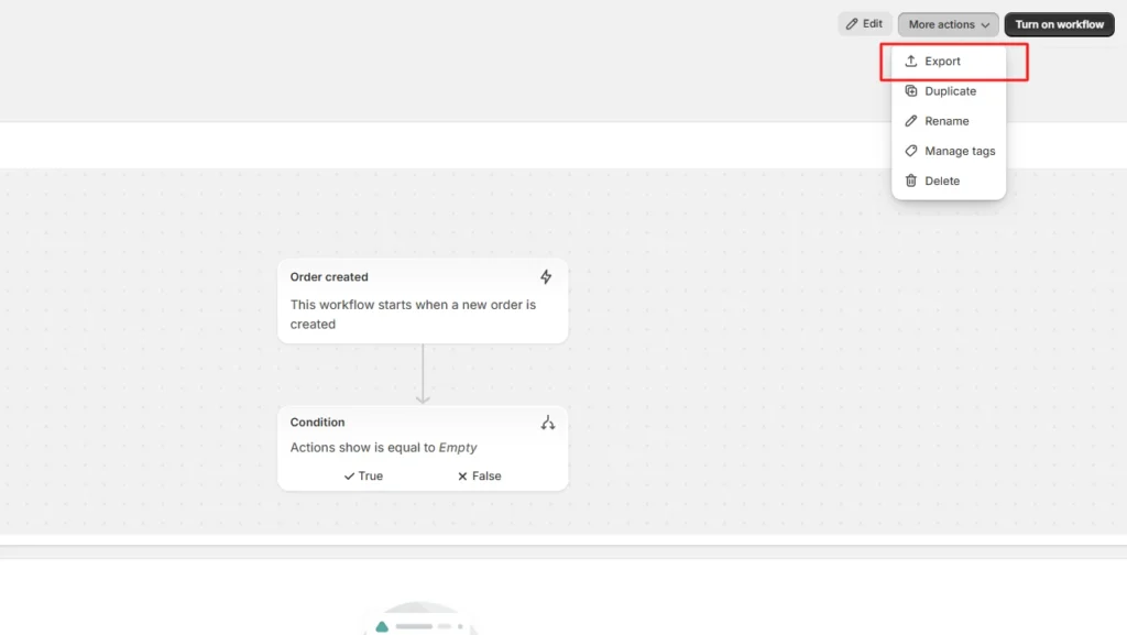 Export your workflow Export your workflow