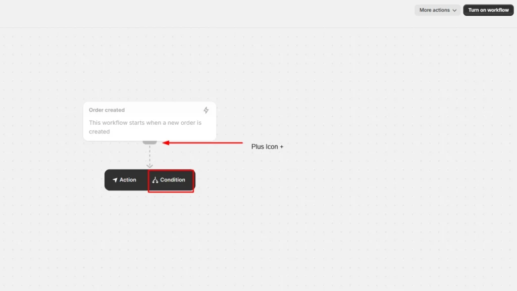 Set Condition in the Flow Set Condition in the Flow