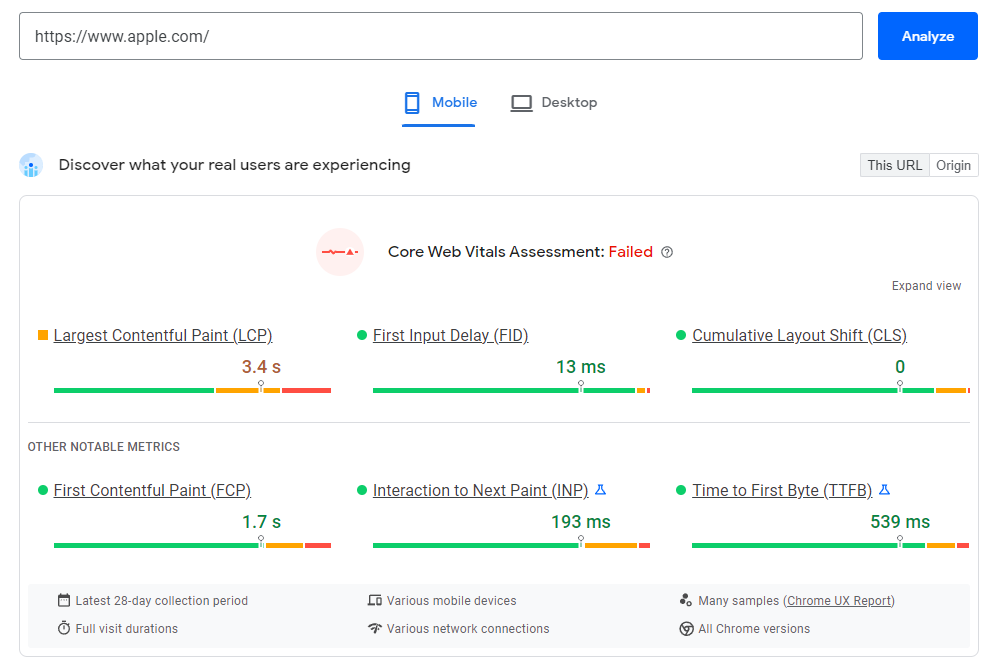 how to check page speed