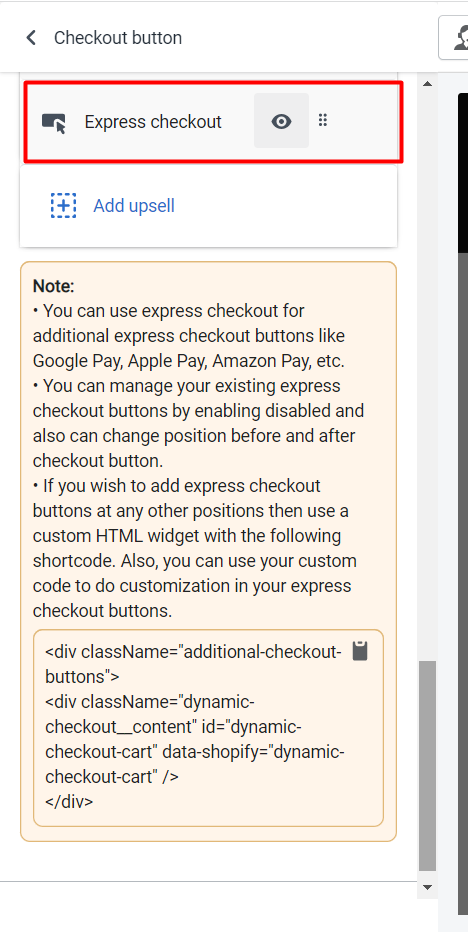 Express Checkout Admin
