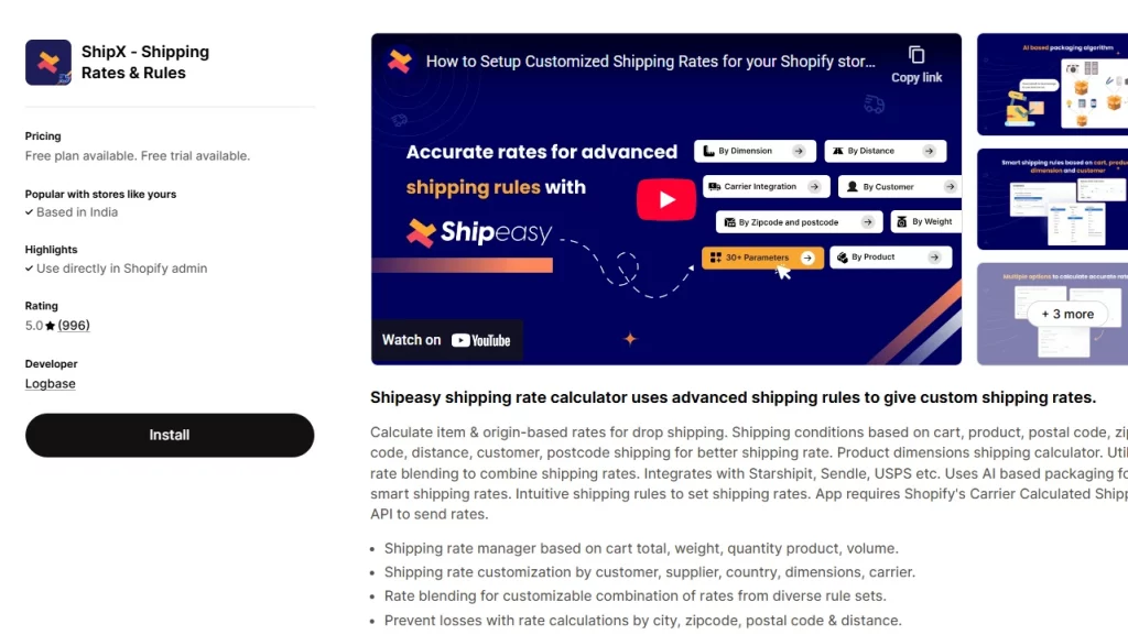ShipX, the Shopify shipping app.