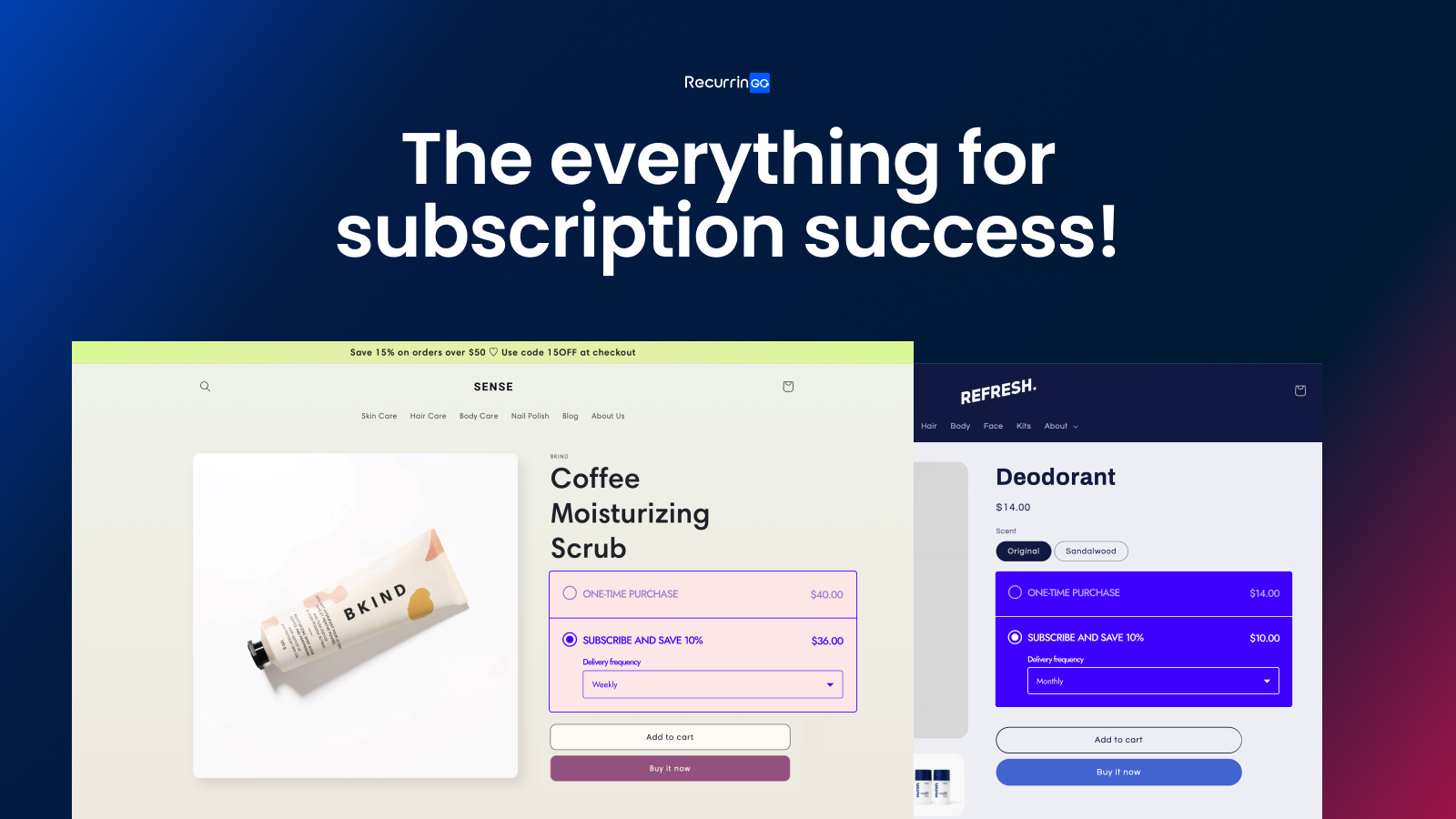  RecurrinGO Subscriptions