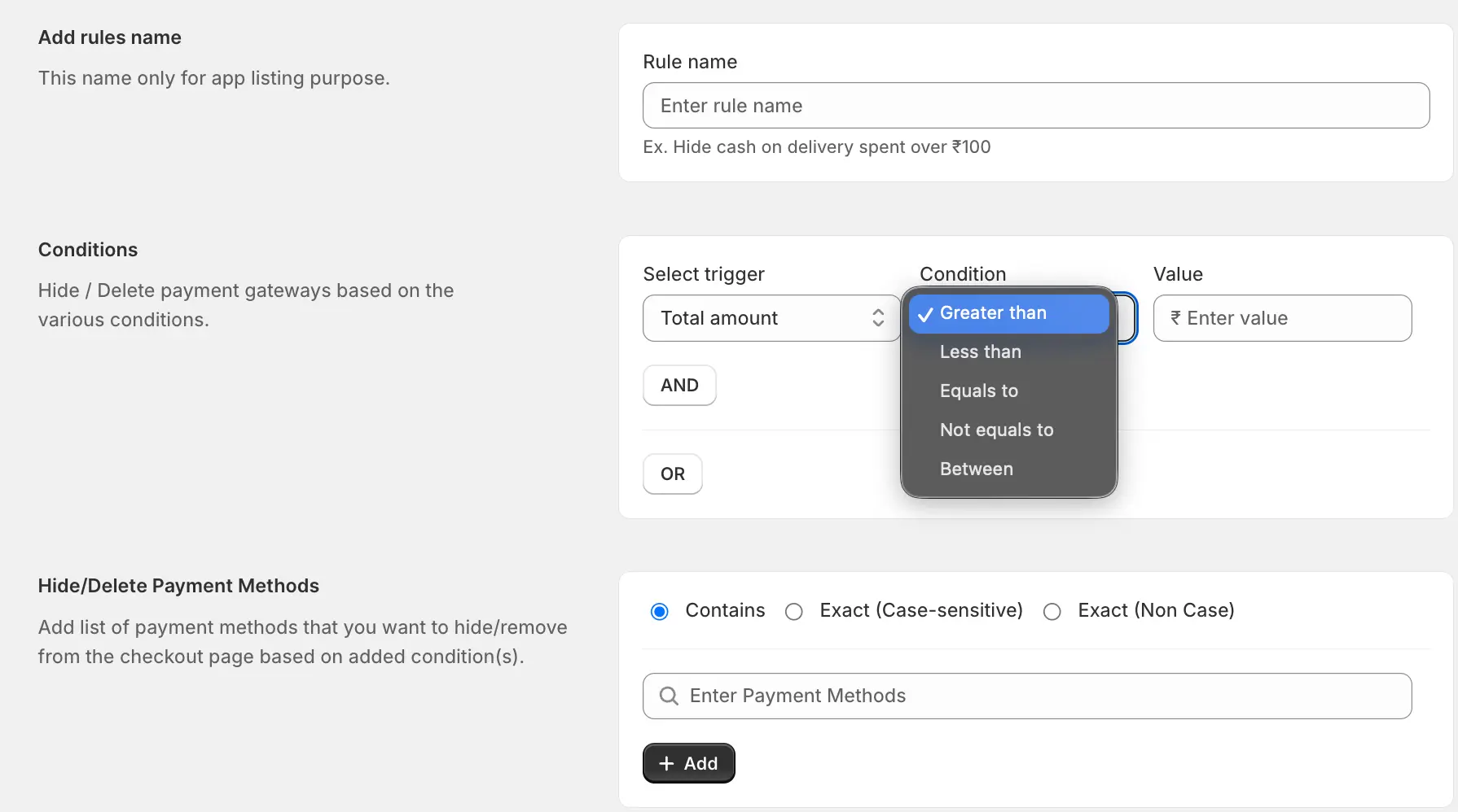 hideconditions