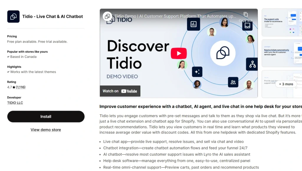 Tidio, one of the must-have Shopify apps Tidio, one of the must-have Shopify apps