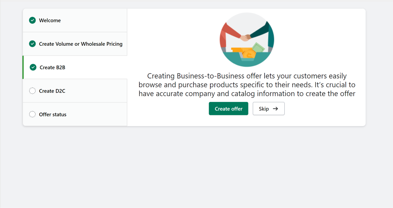 create b2b offer in wholesale hero & b2b pricing app