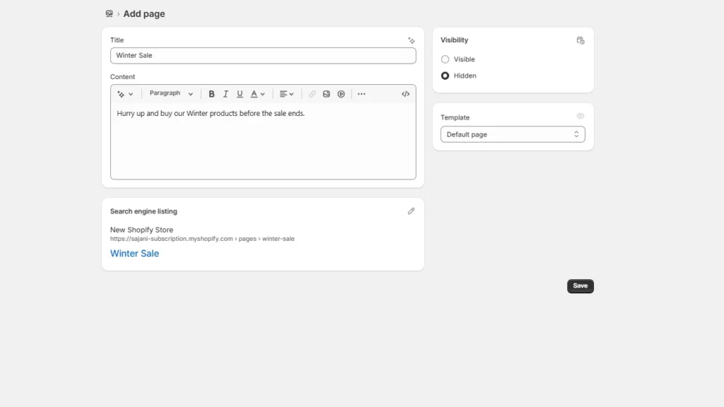 Add content to your page Add content to your page
