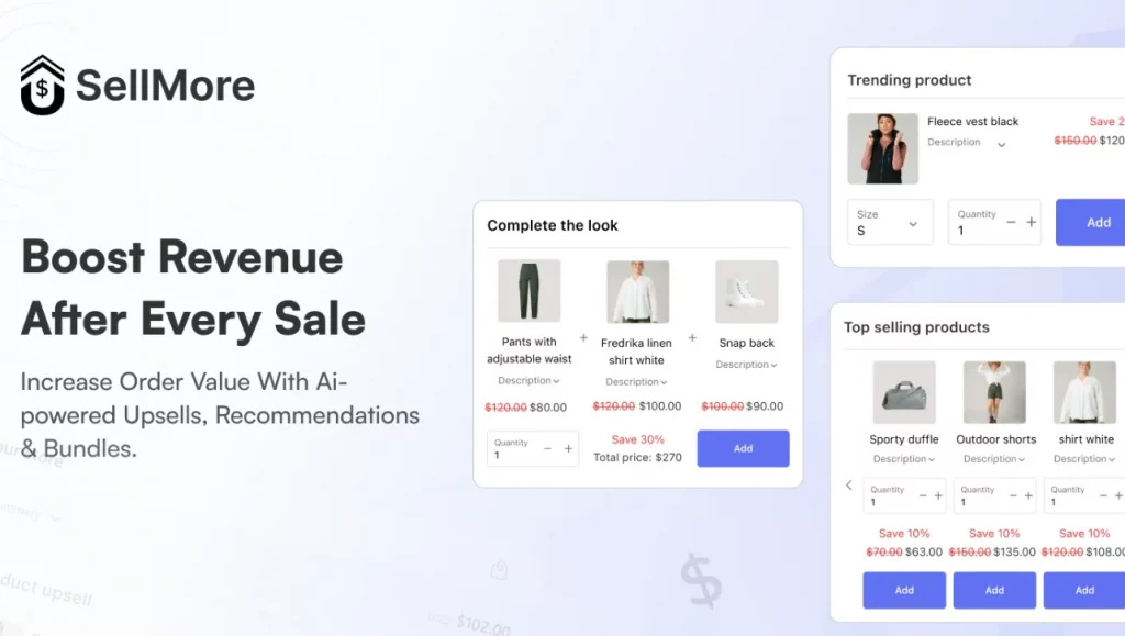Sellmore, the Shopify post-purchase app. 