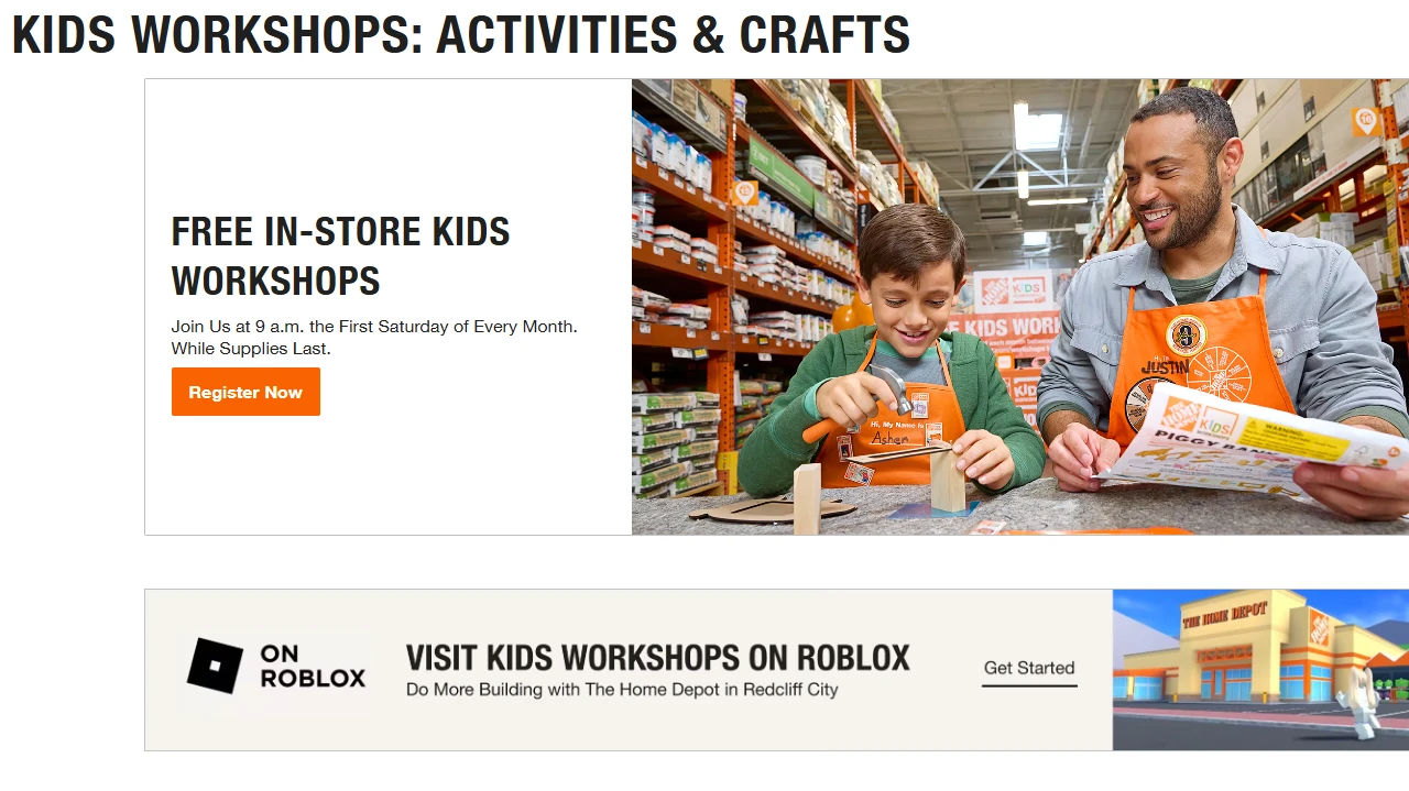 Workshop Activities of Home Depot