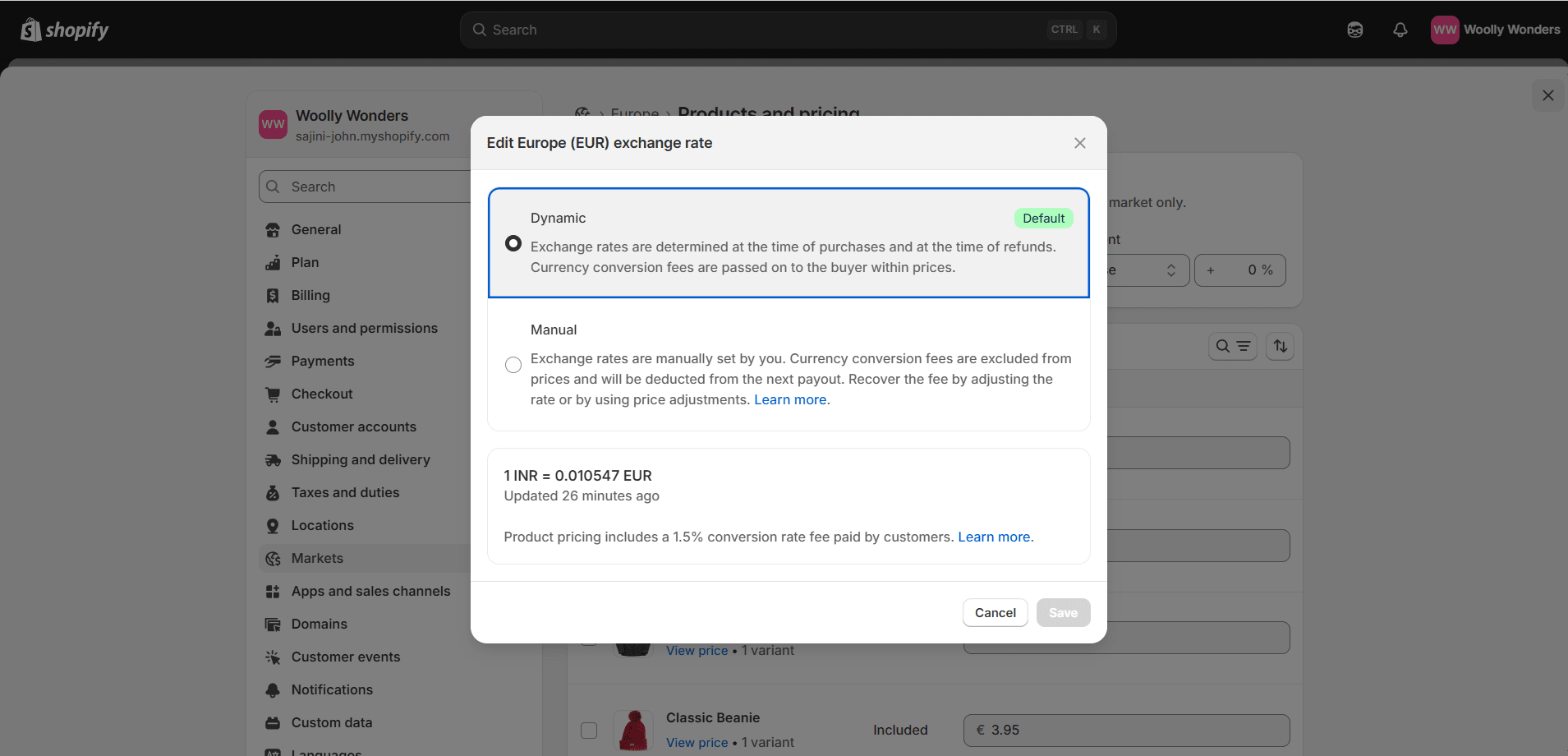 Enable converting price automatically