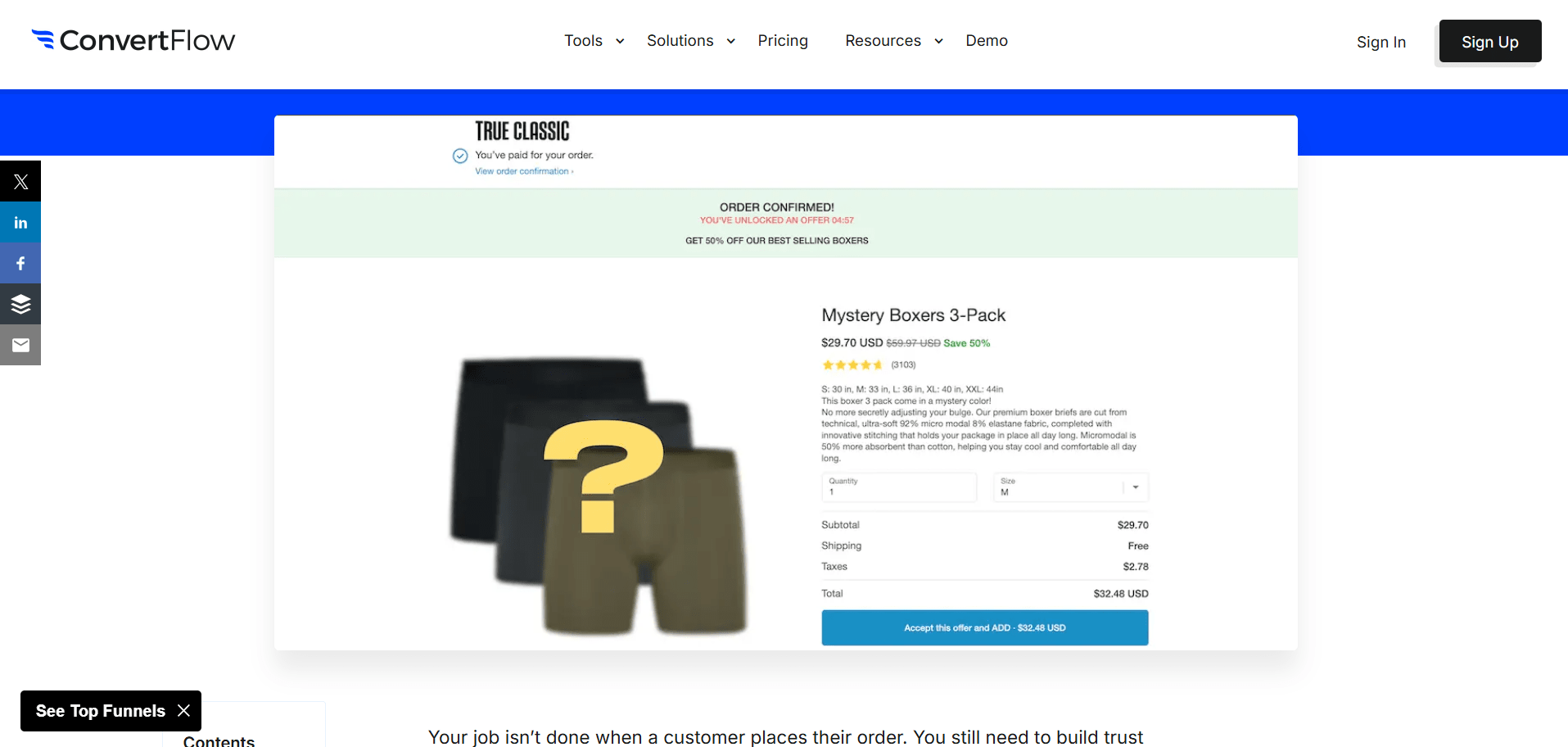 Thank You Page Cross-sell