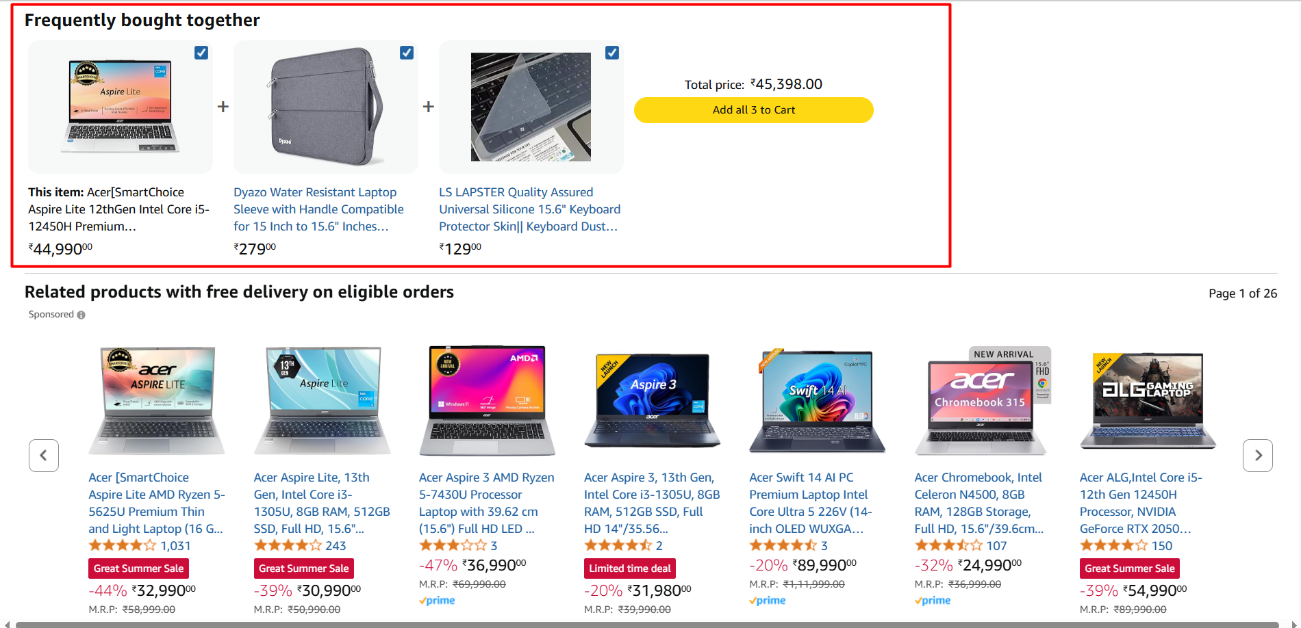 Ecommerce Cross-Sell