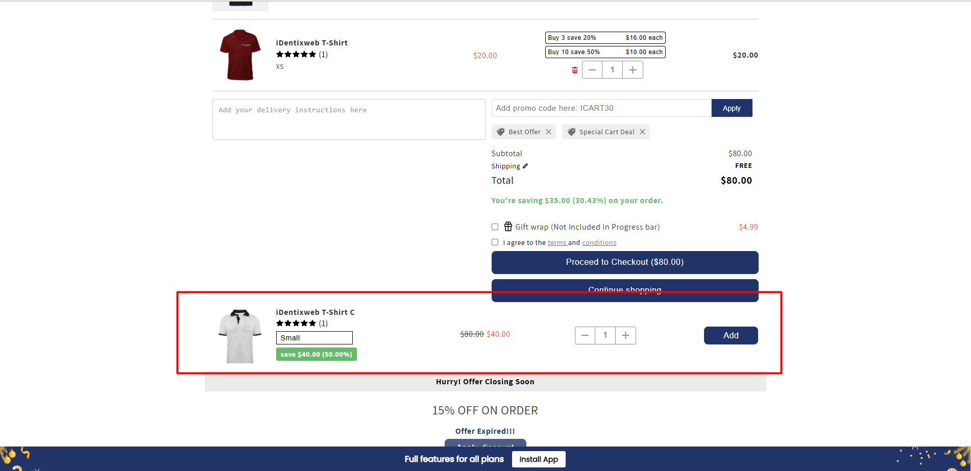Cross-Sell Products on Cart Page