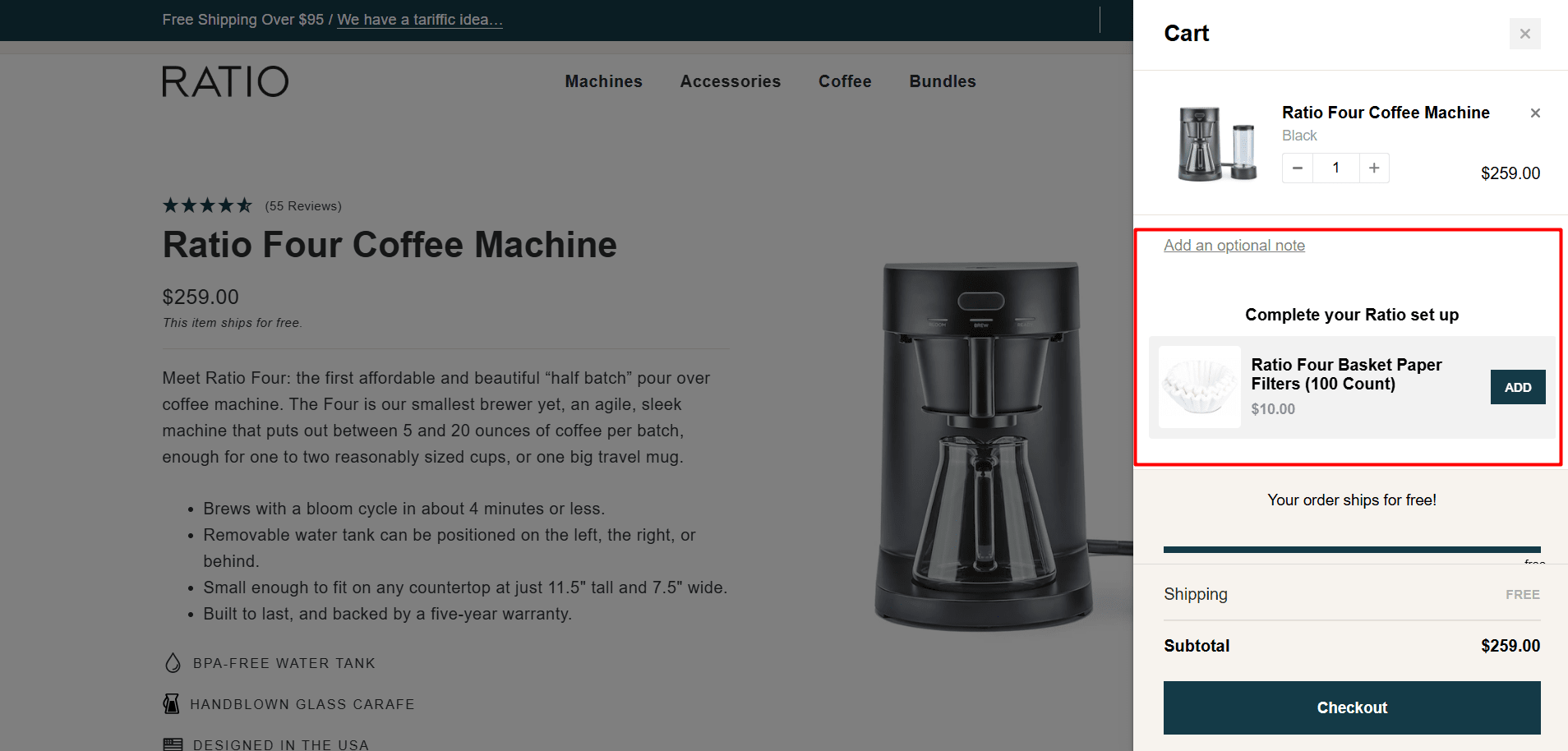Use Cross-Sells Inside the Drawer