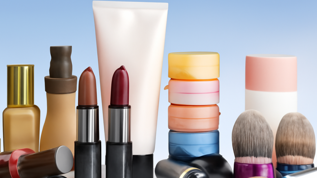 Image showing make up products indicating cosmetics business for women
