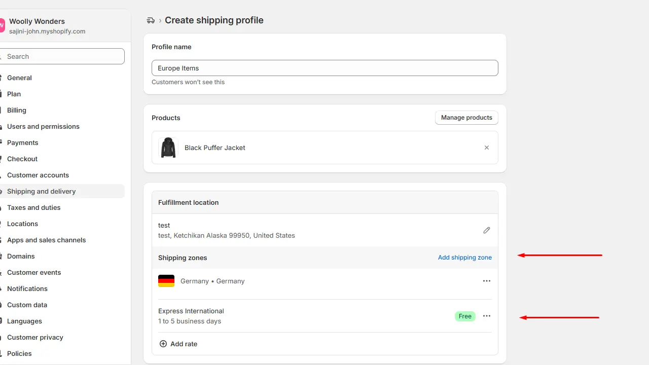 Shipping Zone and Shopify International Shipping Rates