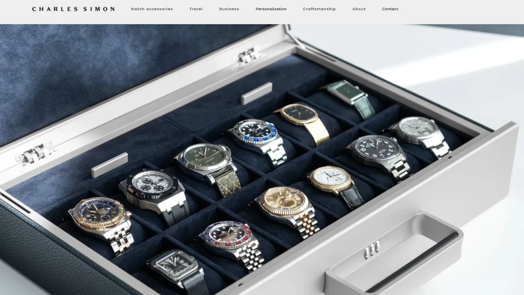 Charles Simon store showcasing the Prestige Shopify theme