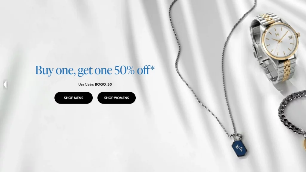 MVMT website's home page design example