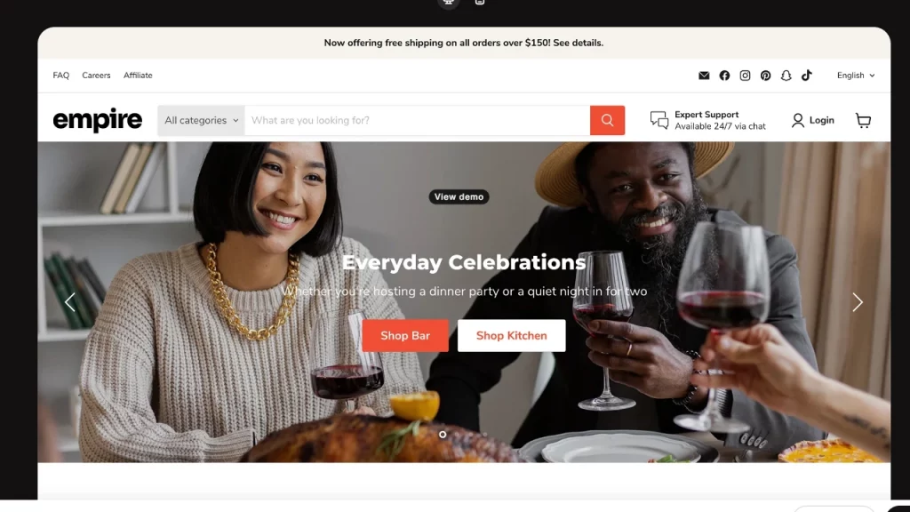 Empire Theme Layout Design
