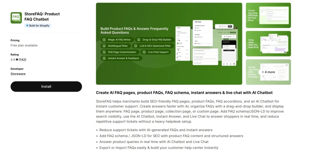 StoreFAQ: Product FAQ Chatbot StoreFAQ: Product FAQ Chatbot