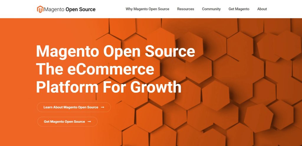 Ecommerce platform Magento website's image