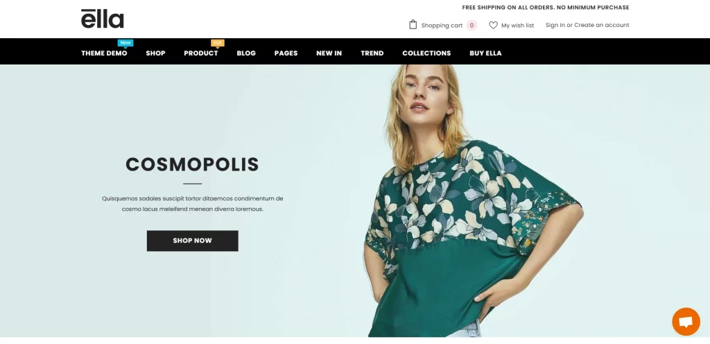 Demo store of Ella Shopify theme