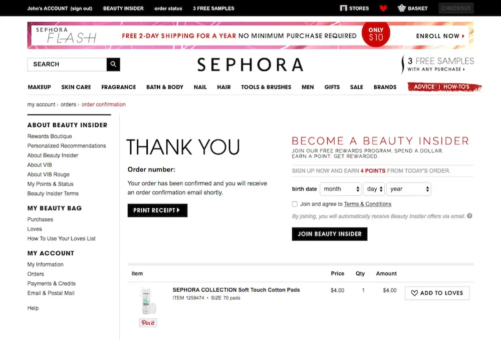Image showing upsell offer at checkout on a thank you page