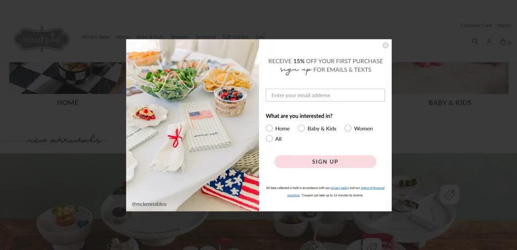 Percentage discount example image