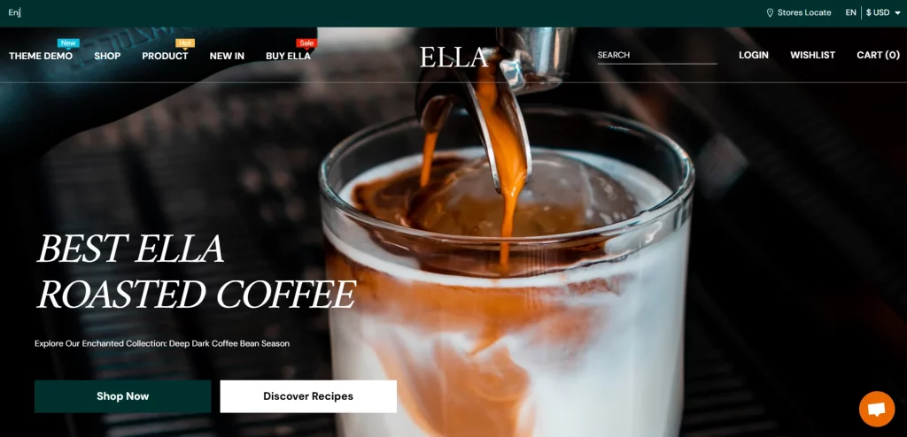 Ella theme's demo page